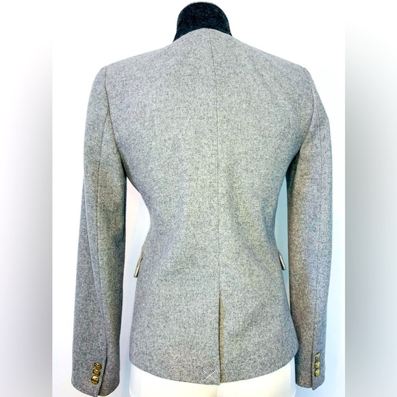 J. Crew Mercantile Schoolboy Blazer In Heather Grey Oatmeal SZ 0 NWOT! - Picture 4 of 11
